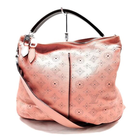 Auth Louis Vuitton Pink Monogram Empreinte LV Mahina Selene PM Tote - Picture 3 of 14